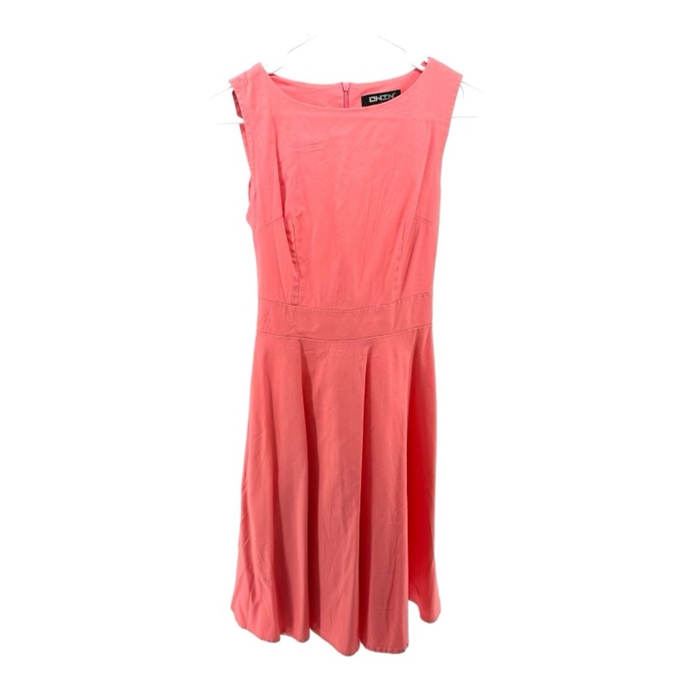 OWIN‎ | S Small Coral Sleeveless Dress Fit & Flare Back Tie